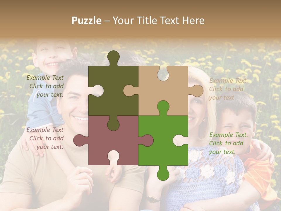 Happy Healthy Family PowerPoint Template