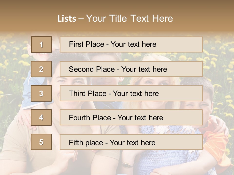 Happy Healthy Family PowerPoint Template