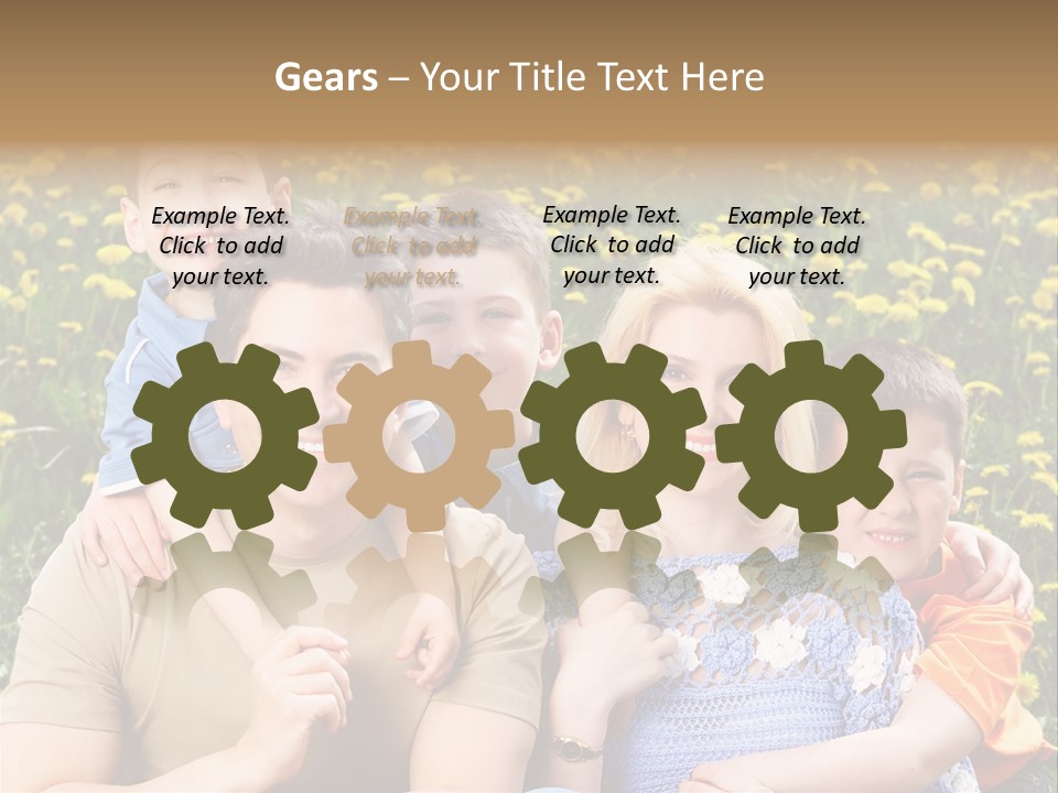 Happy Healthy Family PowerPoint Template