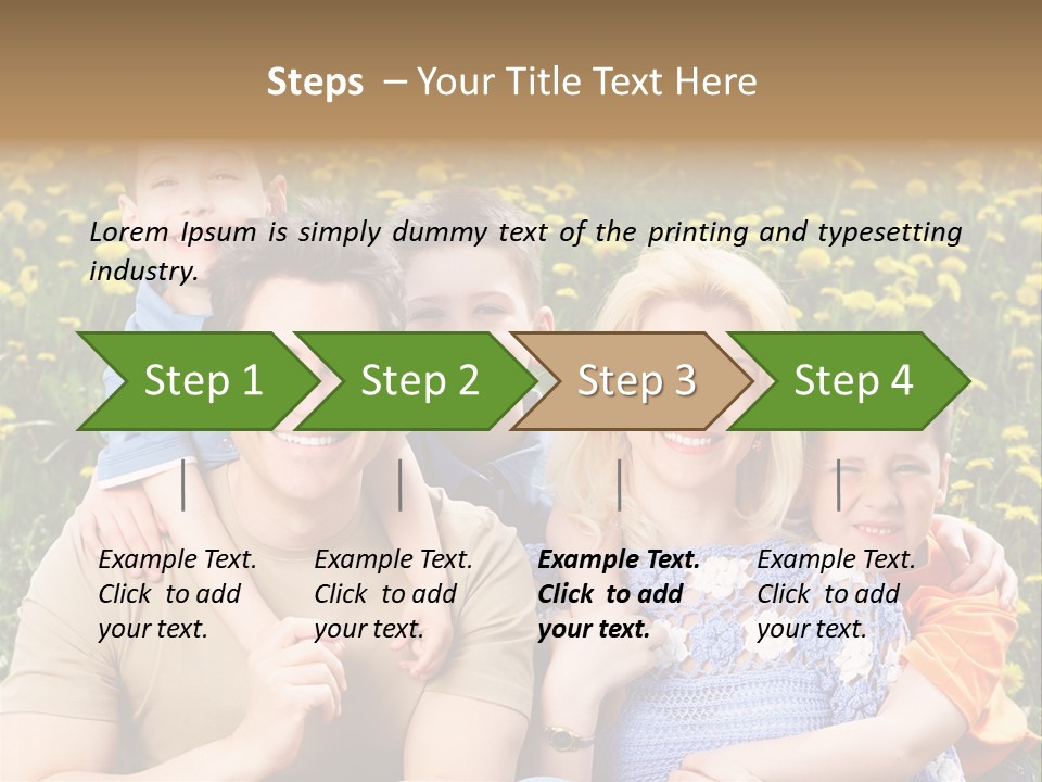 Happy Healthy Family PowerPoint Template