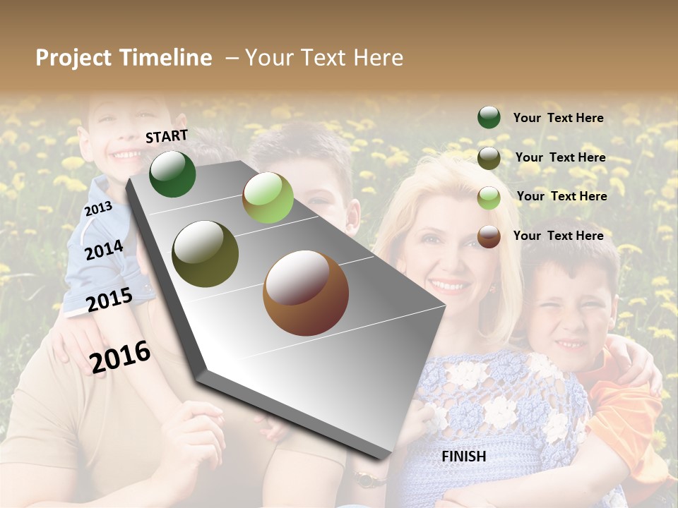 Happy Healthy Family PowerPoint Template