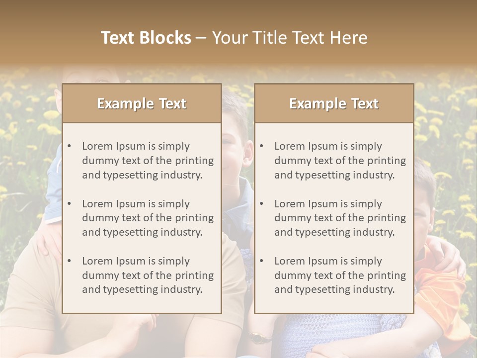 Happy Healthy Family PowerPoint Template