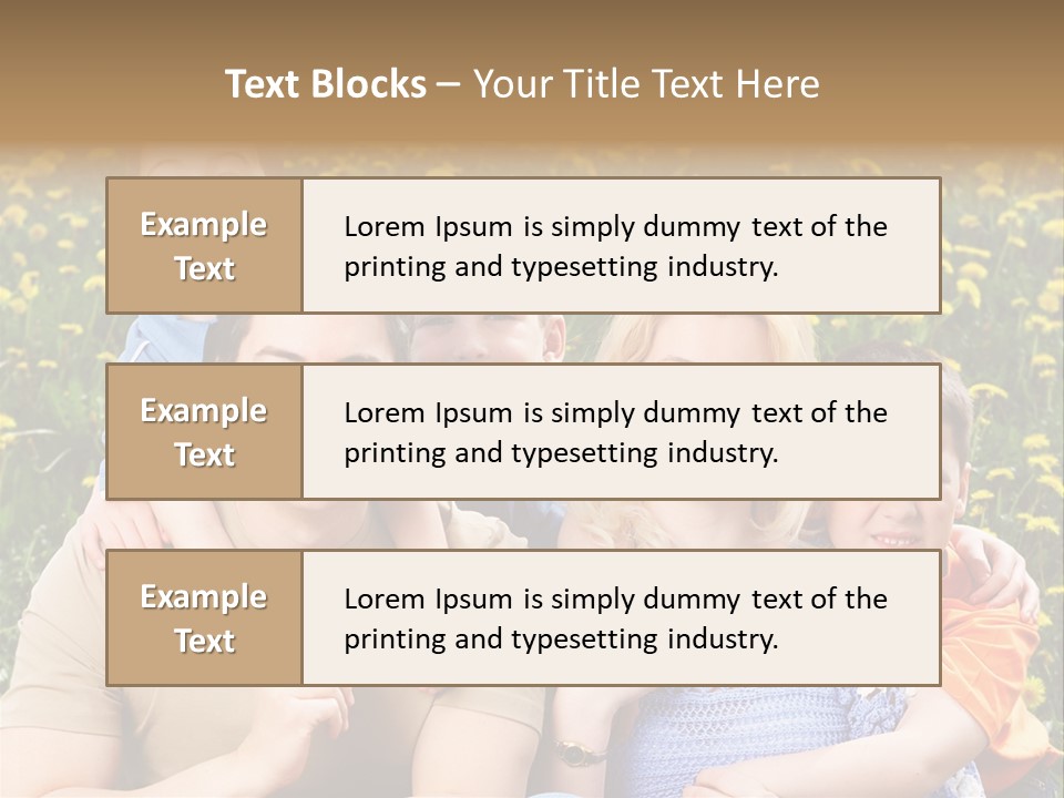 Happy Healthy Family PowerPoint Template