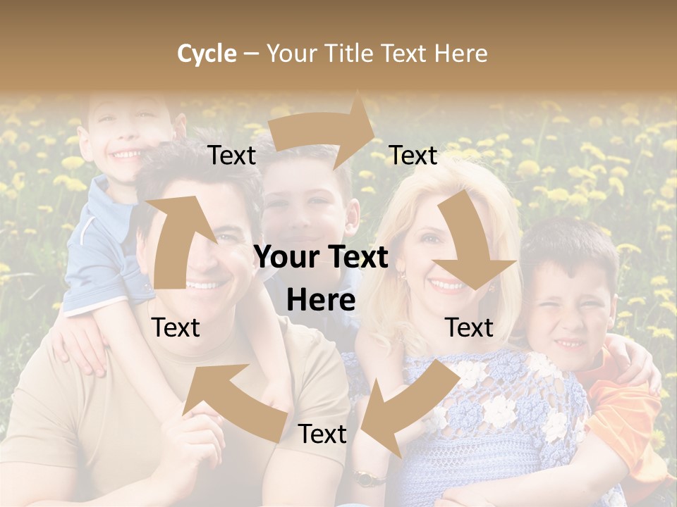 Happy Healthy Family PowerPoint Template