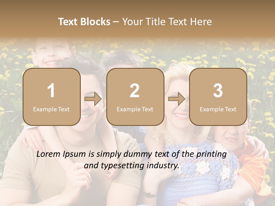 Happy Healthy Family PowerPoint Template