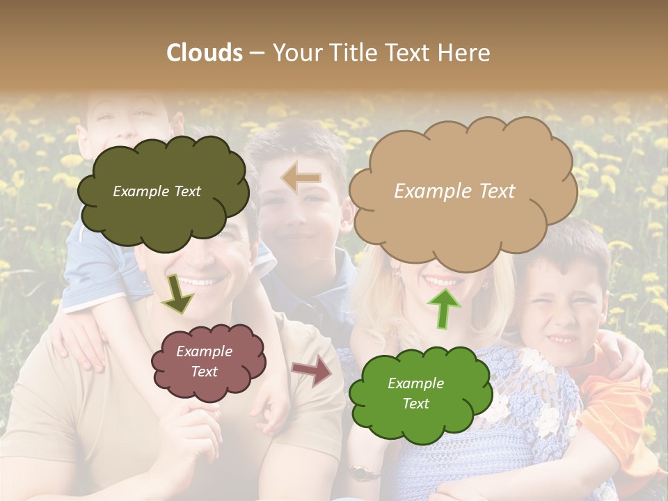 Happy Healthy Family PowerPoint Template