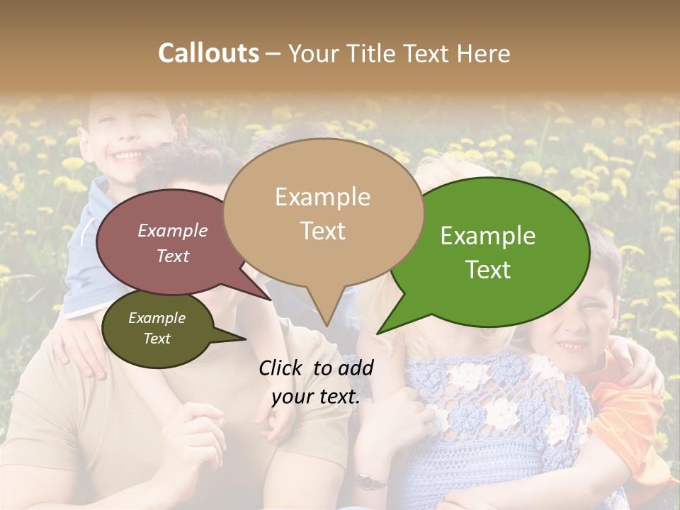 Happy Healthy Family PowerPoint Template