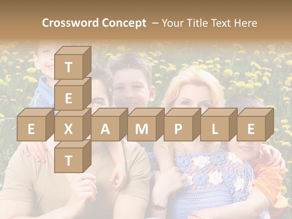 Happy Healthy Family PowerPoint Template