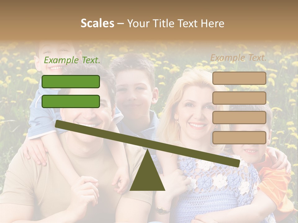 Happy Healthy Family PowerPoint Template