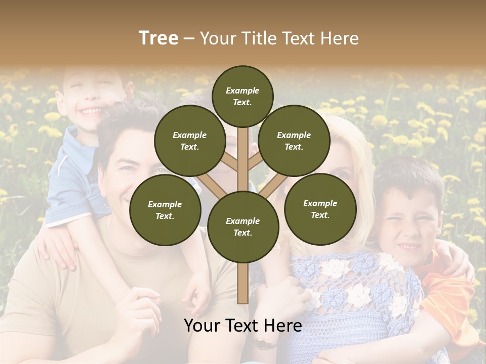 Happy Healthy Family PowerPoint Template
