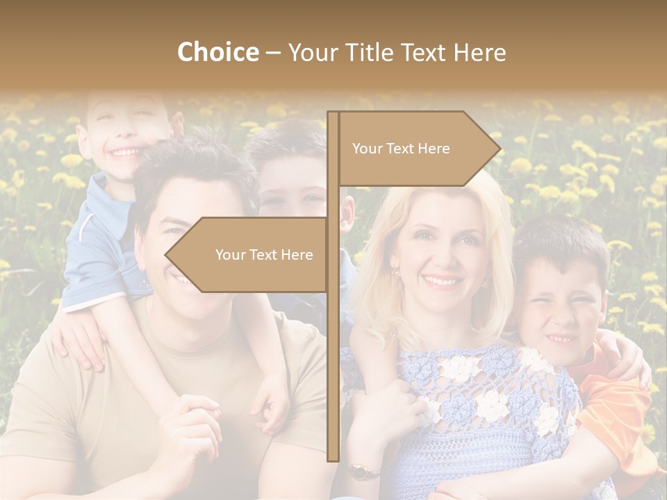 Happy Healthy Family PowerPoint Template
