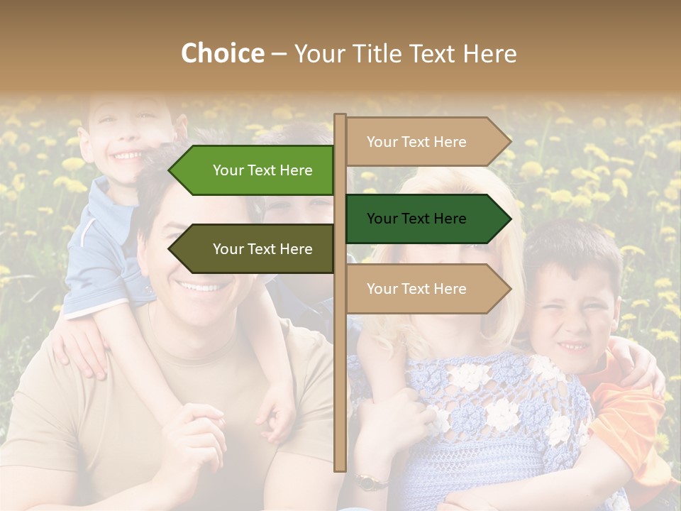 Happy Healthy Family PowerPoint Template