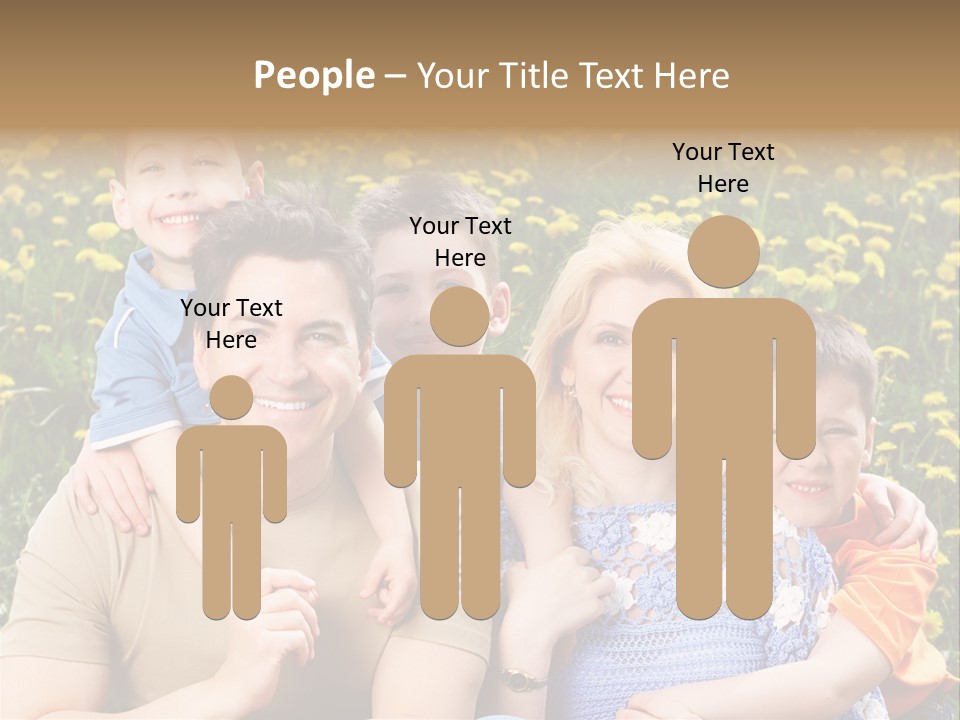 Happy Healthy Family PowerPoint Template