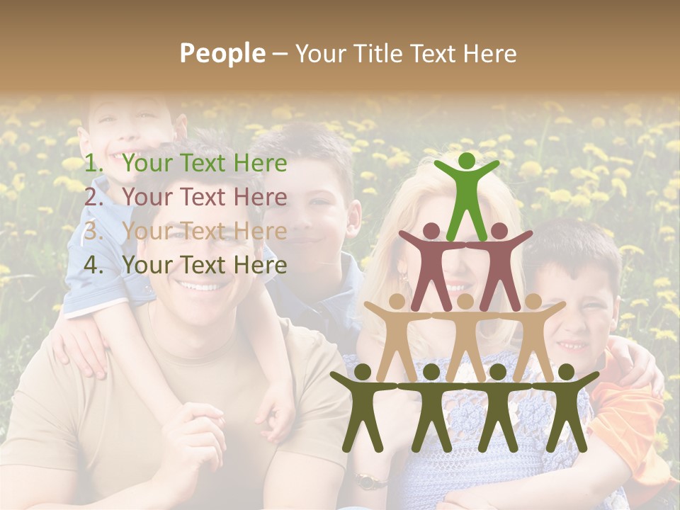 Happy Healthy Family PowerPoint Template