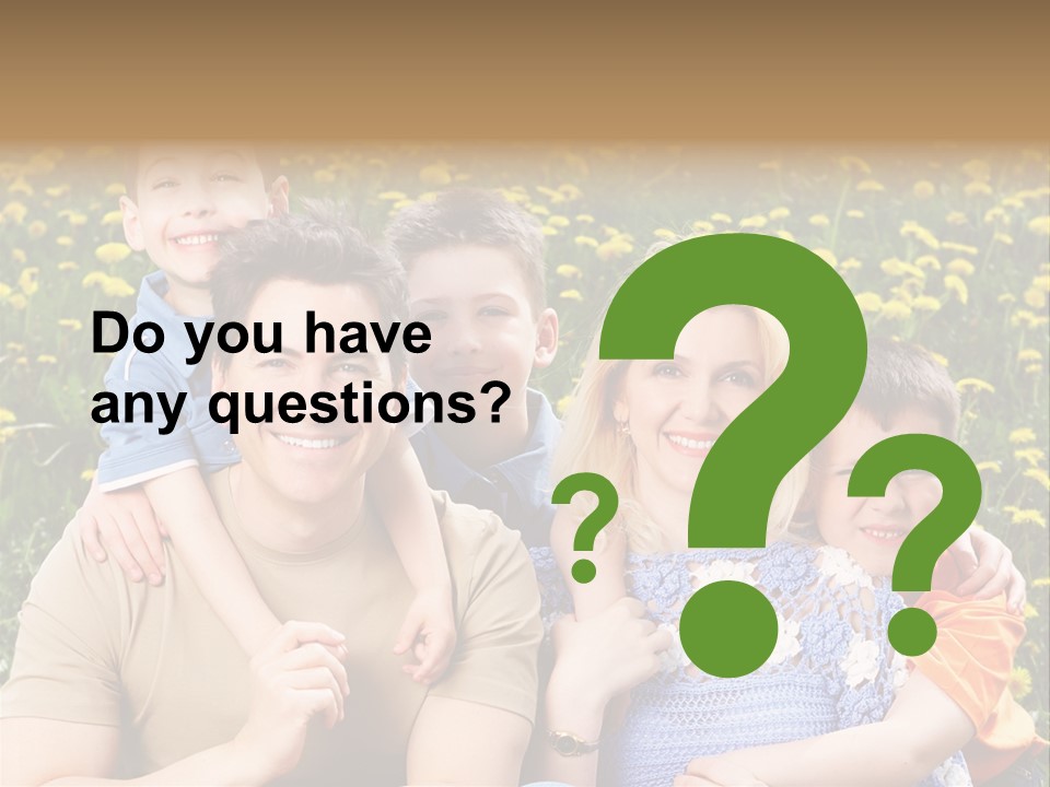 Happy Healthy Family PowerPoint Template