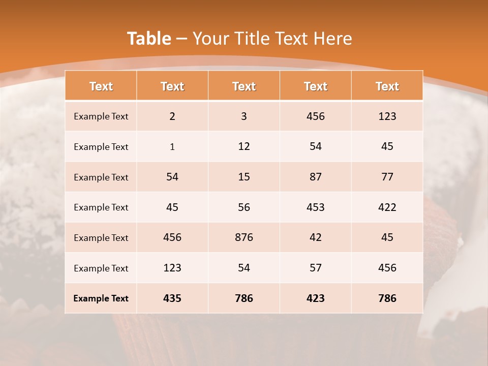 Cupcake Nutrition Treat PowerPoint Template