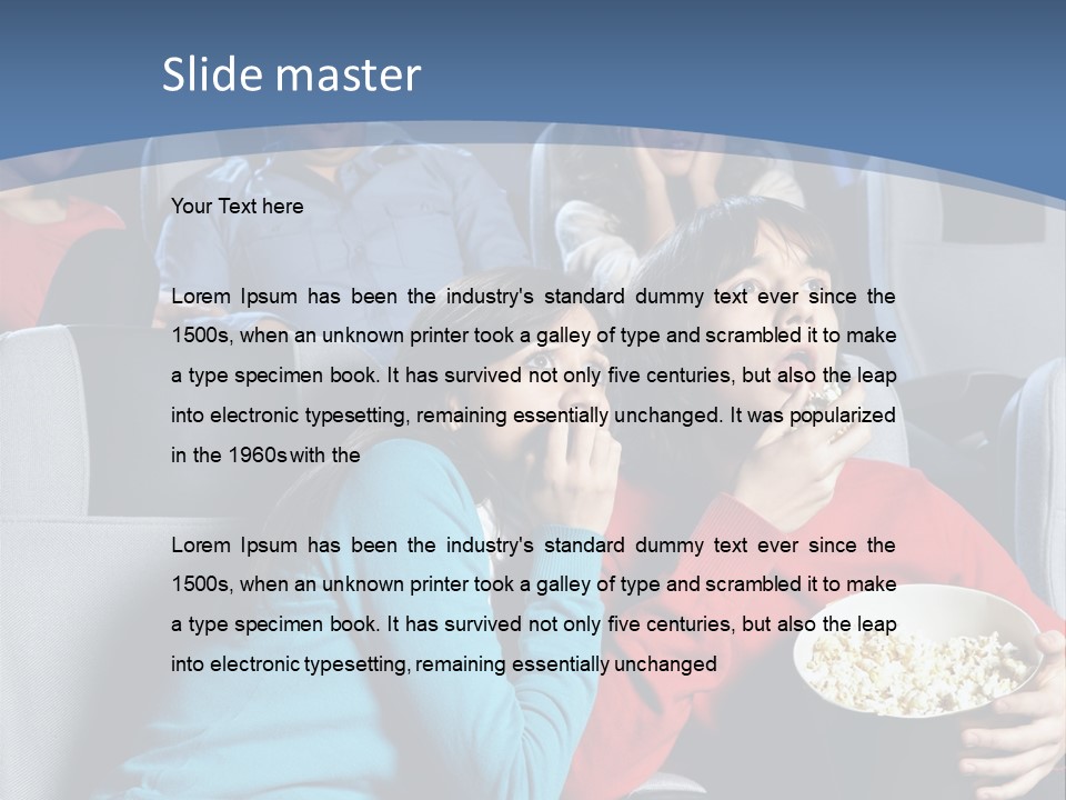 Men At Cinema PowerPoint Template