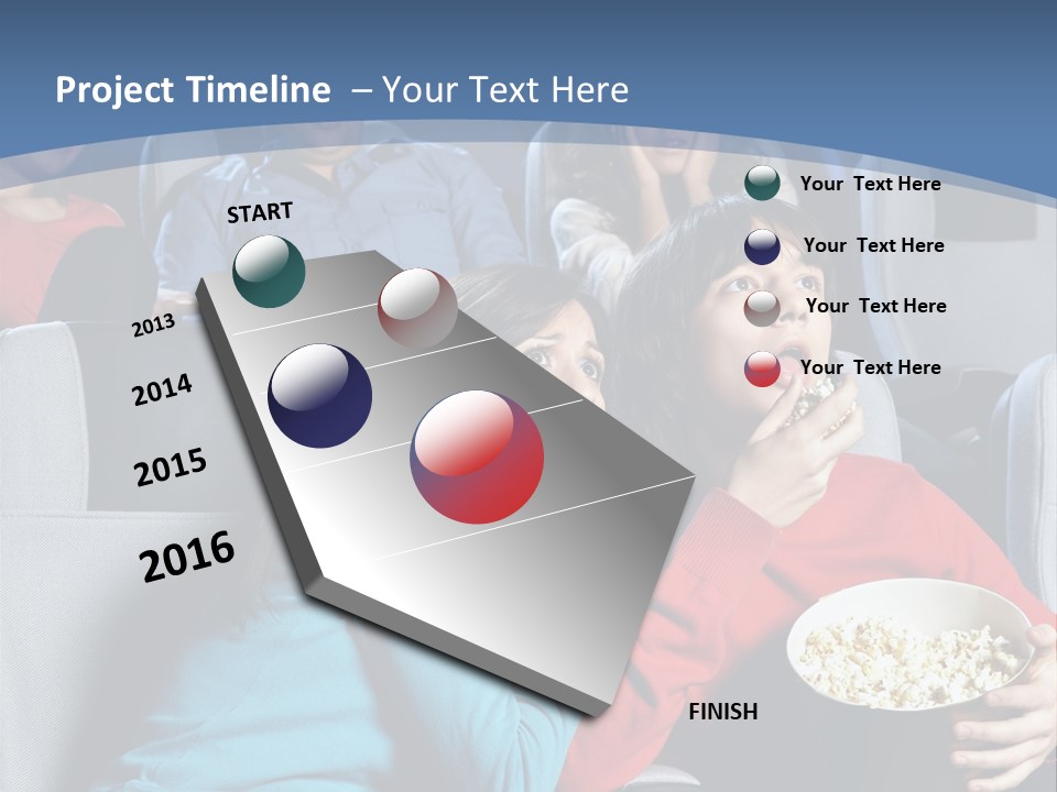 Men At Cinema PowerPoint Template