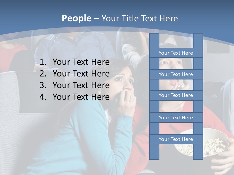 Men At Cinema PowerPoint Template