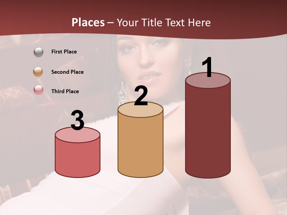 Pink Woman Face PowerPoint Template