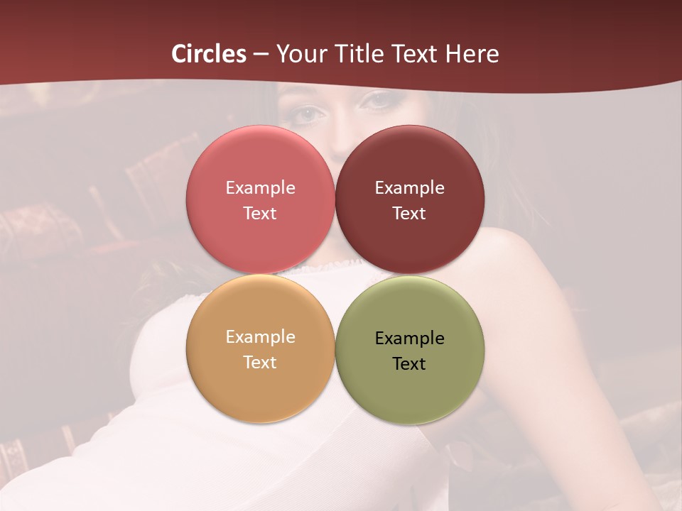 Pink Woman Face PowerPoint Template