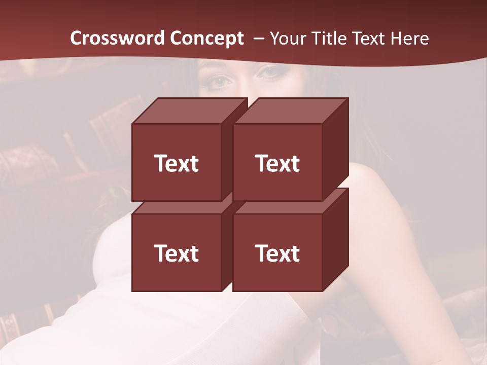 Pink Woman Face PowerPoint Template