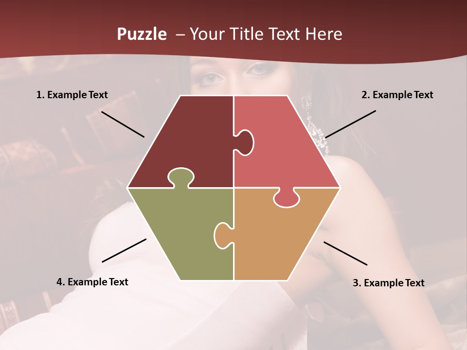 Pink Woman Face PowerPoint Template