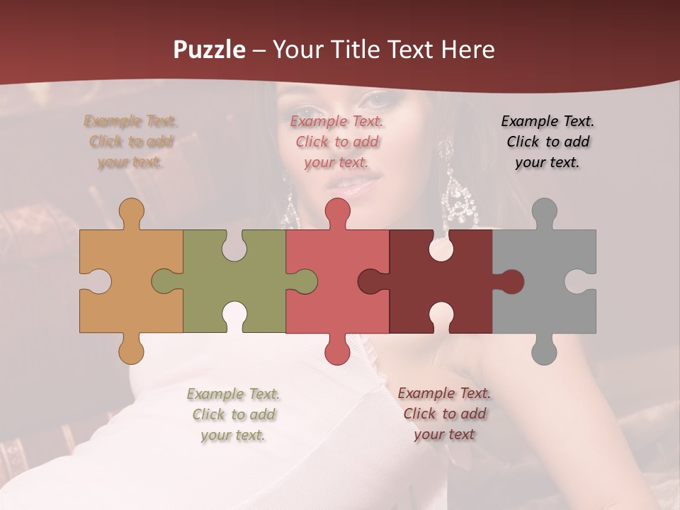 Pink Woman Face PowerPoint Template