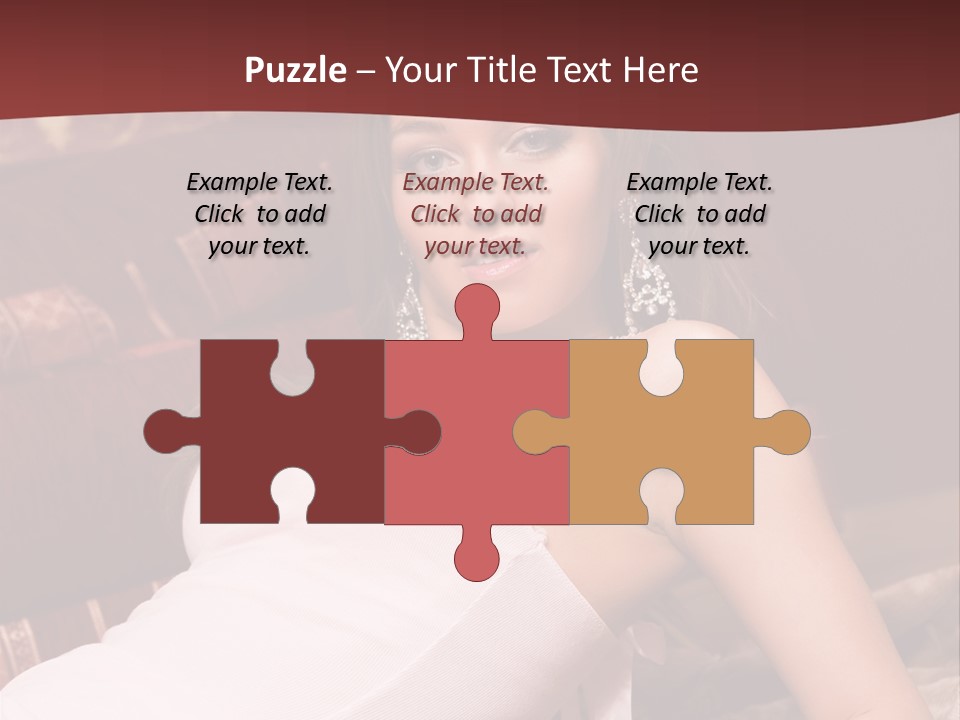 Pink Woman Face PowerPoint Template