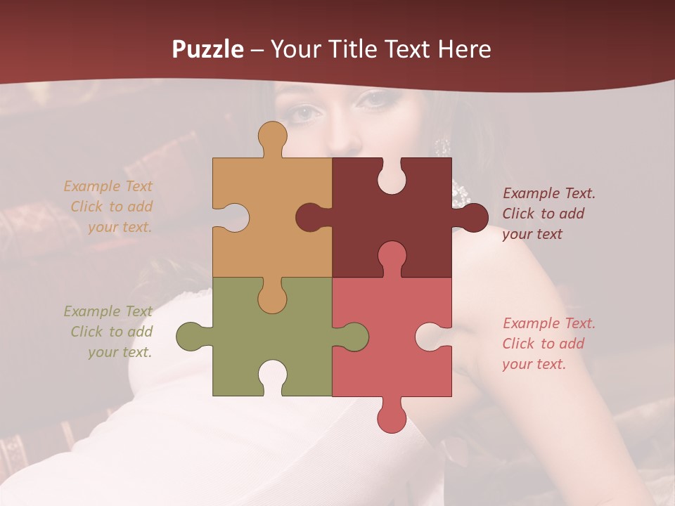 Pink Woman Face PowerPoint Template