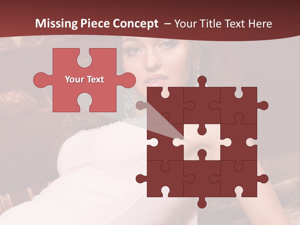 Pink Woman Face PowerPoint Template