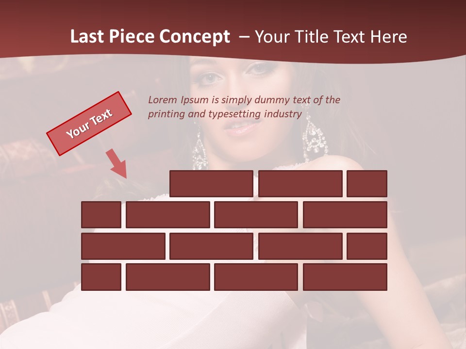 Pink Woman Face PowerPoint Template