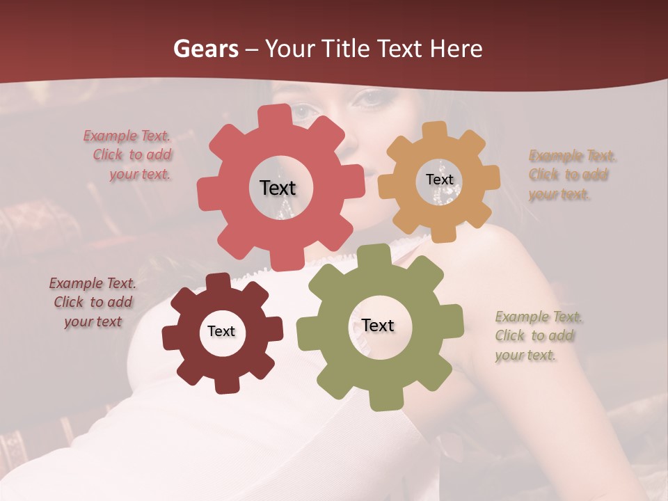 Pink Woman Face PowerPoint Template