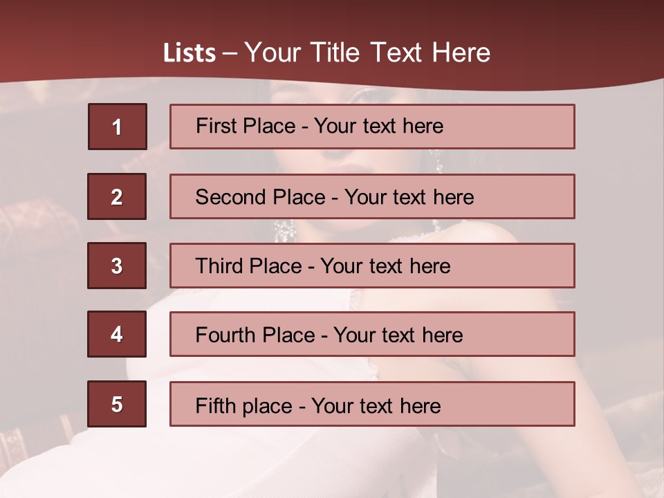 Pink Woman Face PowerPoint Template