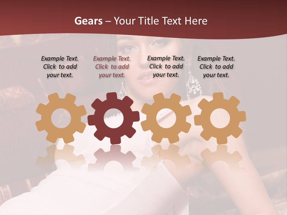 Pink Woman Face PowerPoint Template