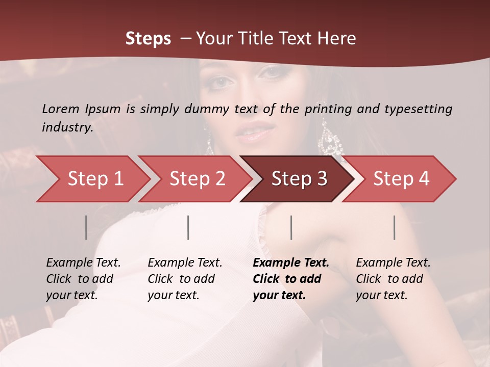 Pink Woman Face PowerPoint Template