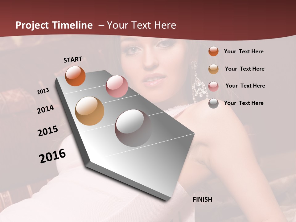 Pink Woman Face PowerPoint Template