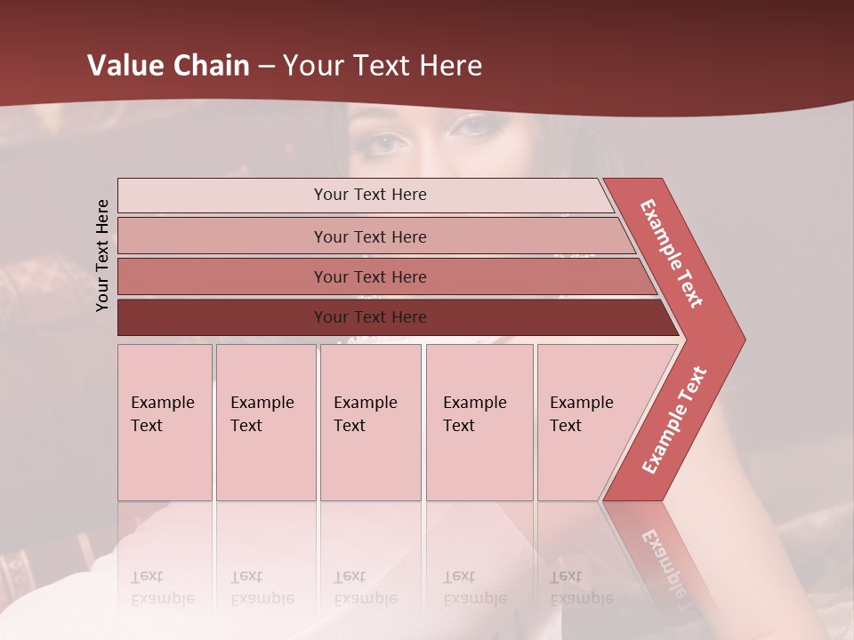 Pink Woman Face PowerPoint Template