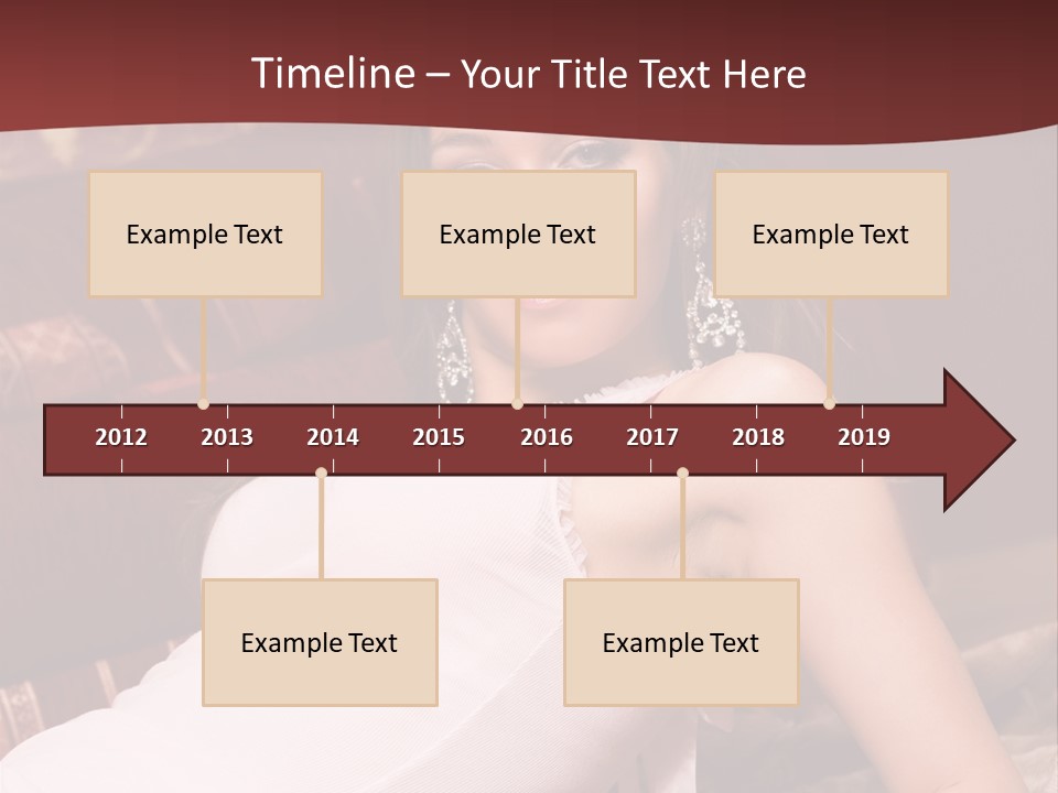 Pink Woman Face PowerPoint Template