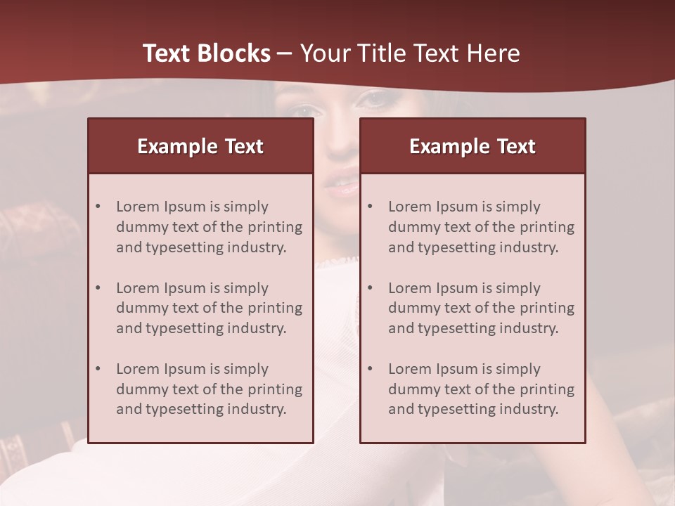 Pink Woman Face PowerPoint Template