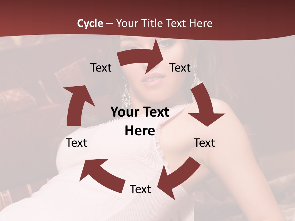 Pink Woman Face PowerPoint Template