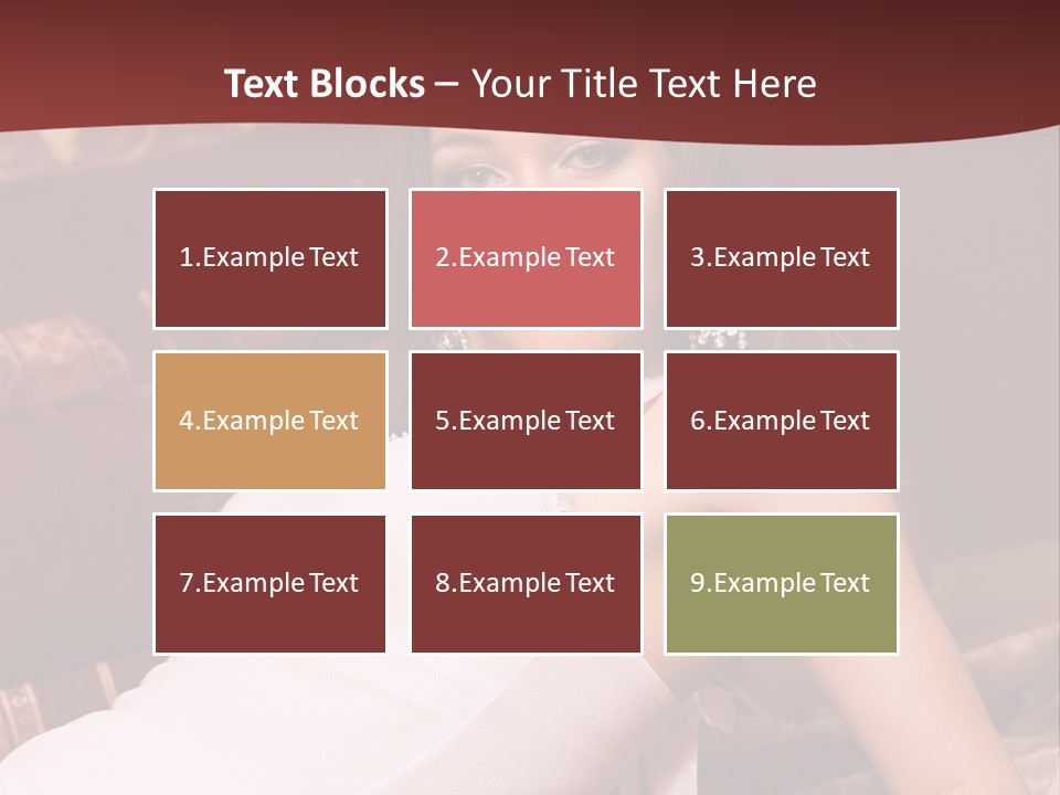 Pink Woman Face PowerPoint Template