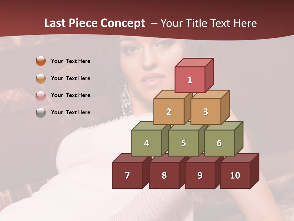 Pink Woman Face PowerPoint Template