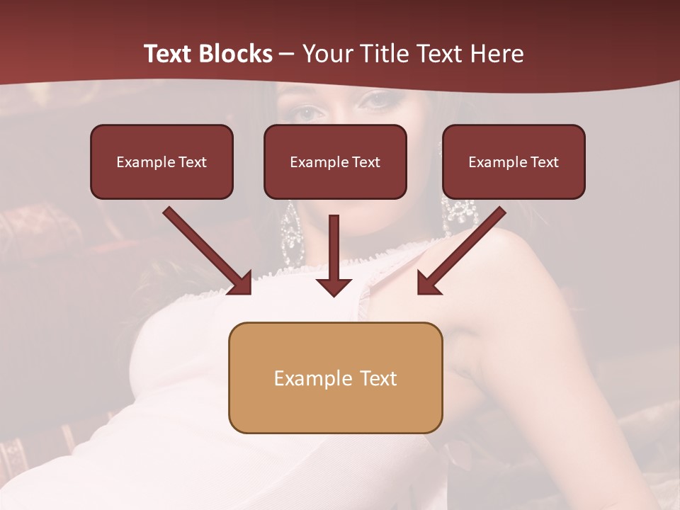 Pink Woman Face PowerPoint Template