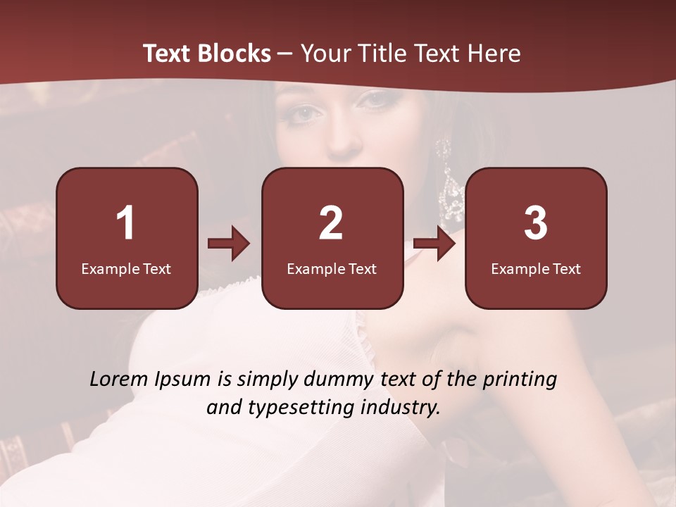 Pink Woman Face PowerPoint Template