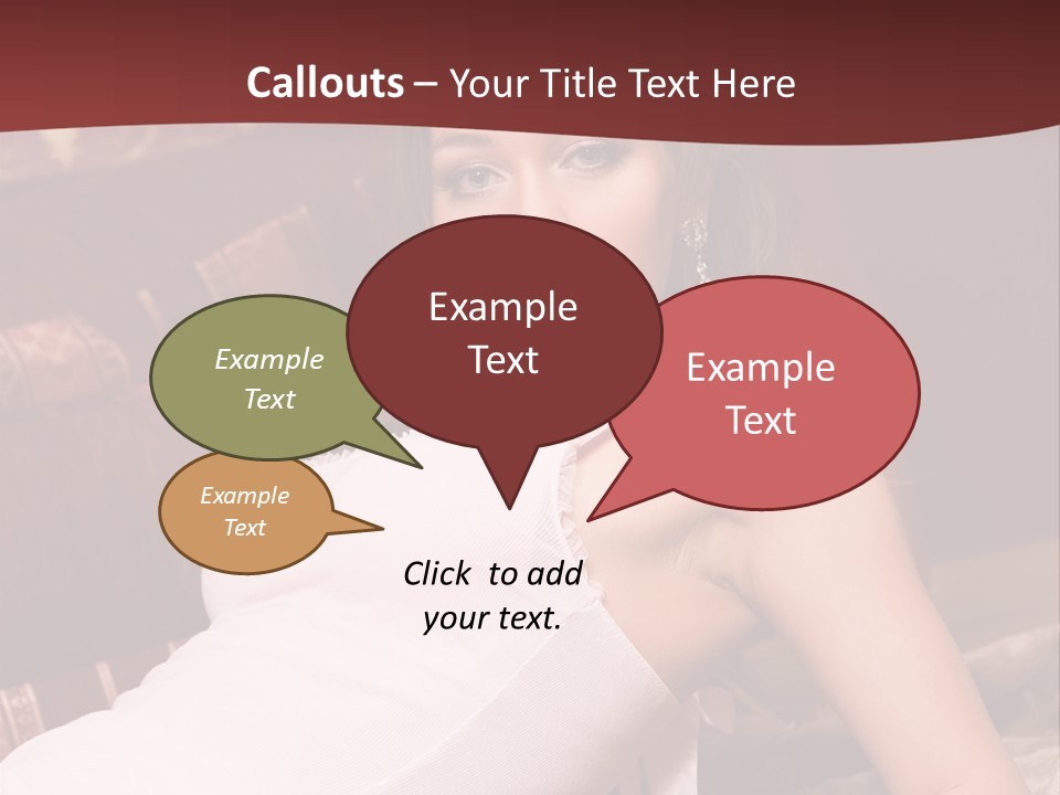 Pink Woman Face PowerPoint Template