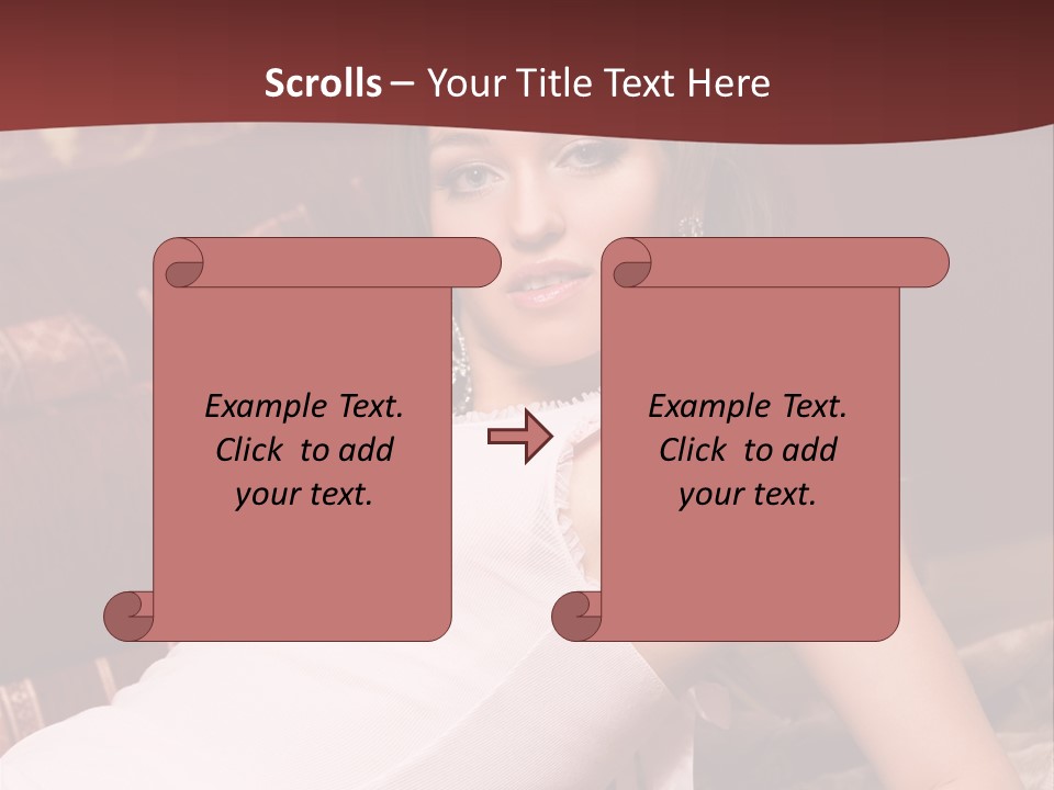Pink Woman Face PowerPoint Template