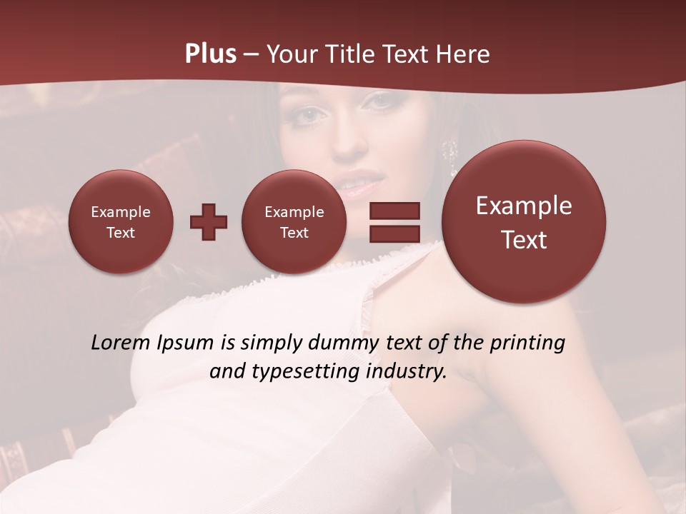 Pink Woman Face PowerPoint Template