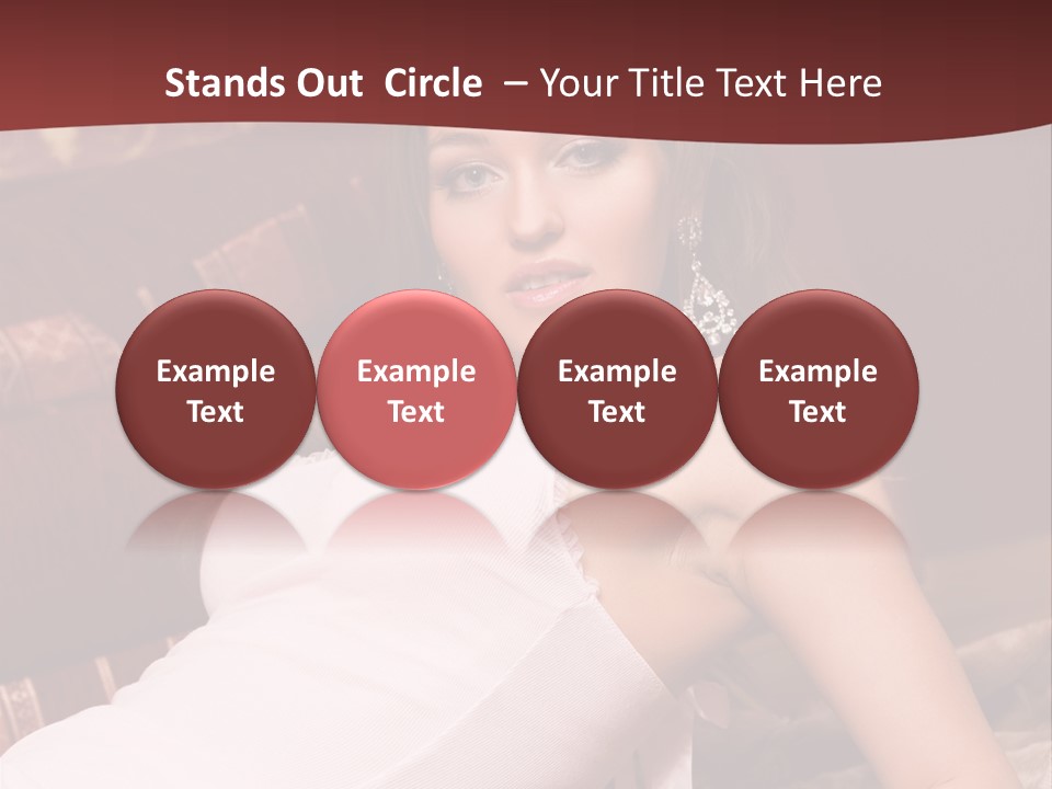 Pink Woman Face PowerPoint Template