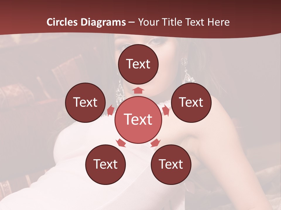 Pink Woman Face PowerPoint Template